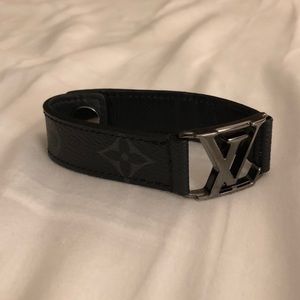 Louis Vuitton Black monogram men’s bracelet